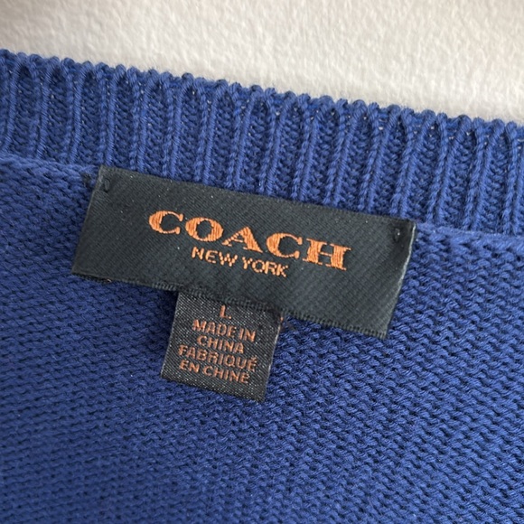 Coach 1941 Moonscape Crewneck Intarsia Sweater Sz L - Picture 6 of 9